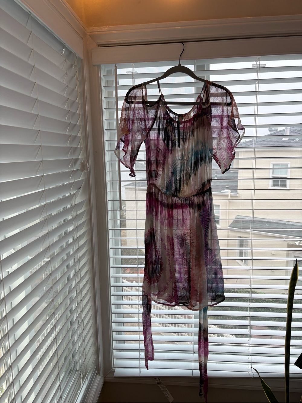 Patterson J. Kincaid 100% Silk Watercolor Tie-Dye Dress | Size LG